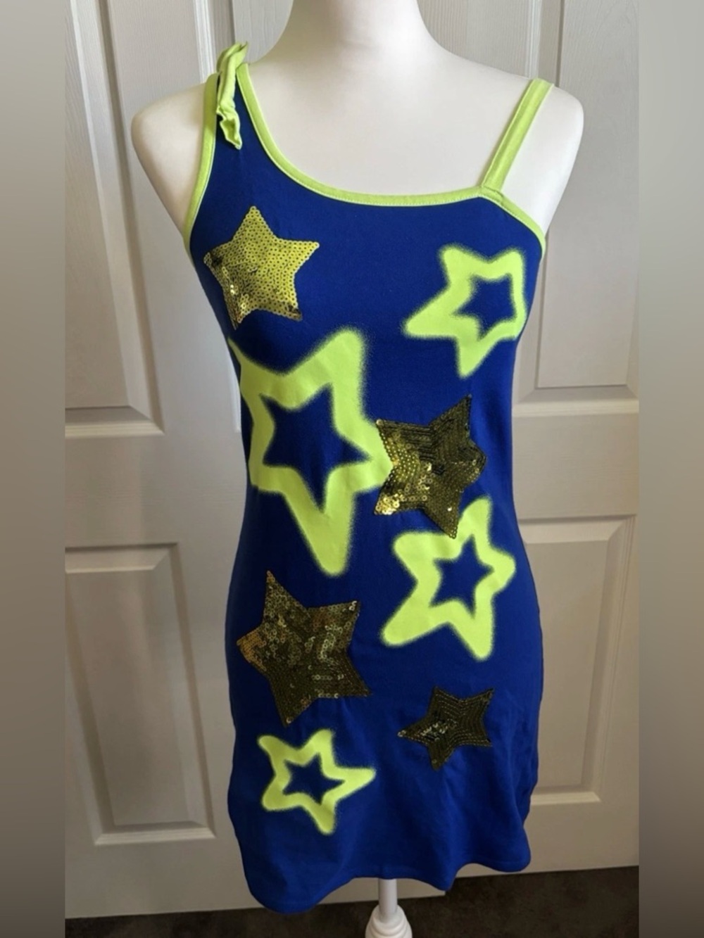 95% Cotton Justice Girls Nightgowns Star Sequin Sleeveless Dress